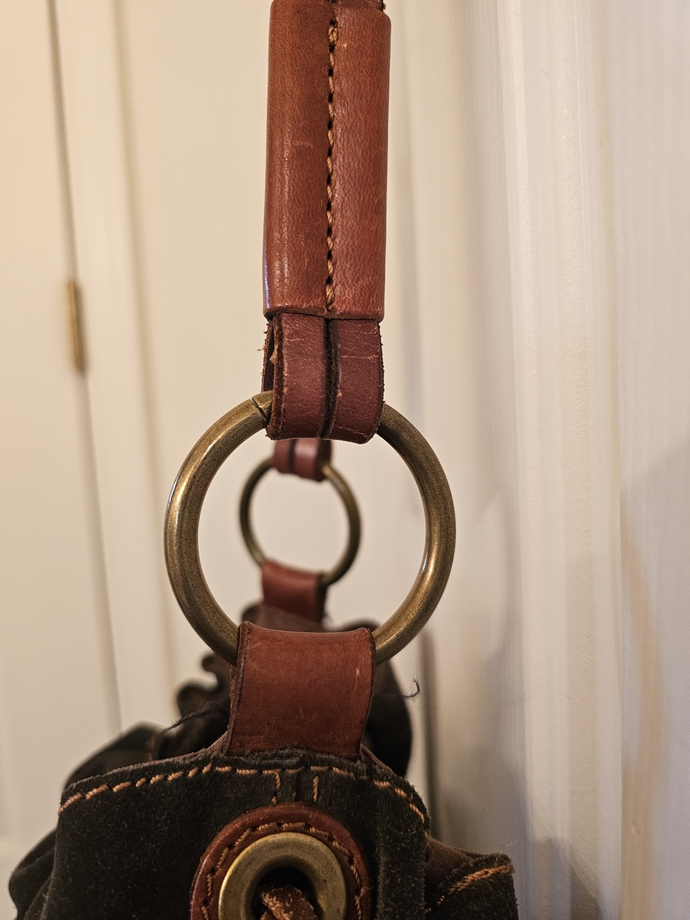 Lucky Brand Dark Brown Suede Shoulder Hobo with Tassels - Picture 11 of 11